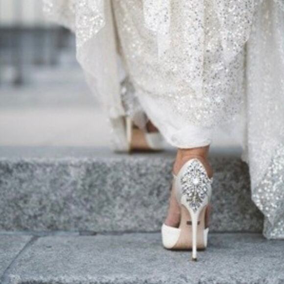 Badgley Mischka bridal Collection Sandal Nordstrom Sz 5.5 bridal formal NEW - Picture 4 of 10